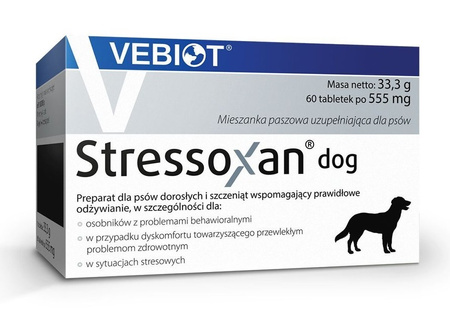 VEBIOT STRESSOXAN DOG 60 TABLETEK DLA PSA STRES SYLWESTER
