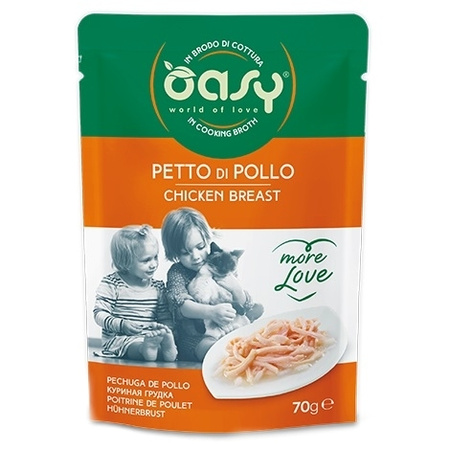 OASY MORE LOVE MOKRA KARMA DLA KOTA PIERŚ Z KURCZAKA SASZETKA 70g