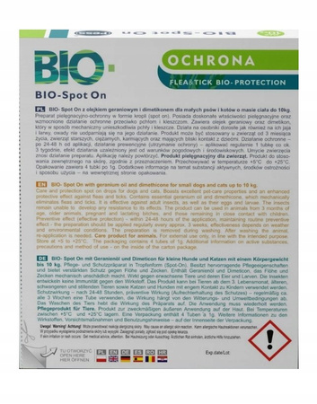 PESS BIO SPOT ON KROPLE PSA 10kg NA PCHŁY KLESZCZE x4