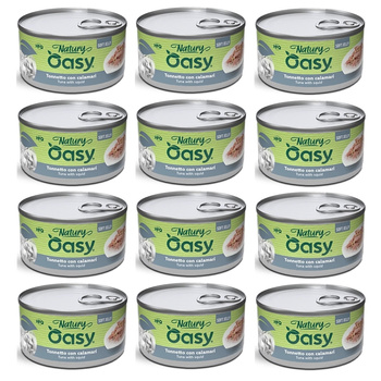 MOKRA KARMA DLA KOTA OASY NATURY SOFT JELLY TUŃCZYK Z KALMARAMI 12x150g