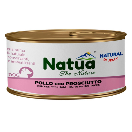 KARMA MOKRA W PUSZCE DLA PSA NATURALNA NATUA KURCZAK Z SZYNKĄ W GALARETCE 150g