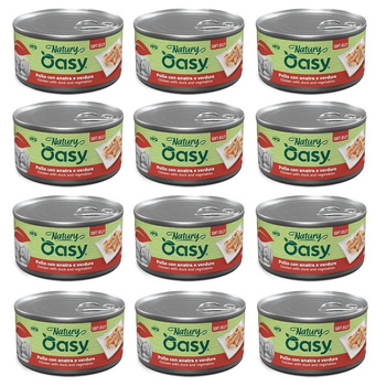 MOKRA KARMA DLA PSA OASY NATURY SOFT JELLY KURCZAK WARZYWA KACZKA 12x150g