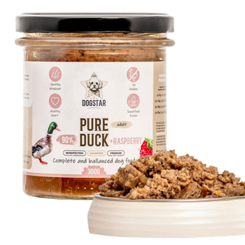 DOGSTAR MOKRA KARMA DLA PSA PURE DUCK PEŁNOPORCJOWA KACZKA 300g