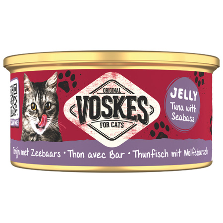  MOKRA KARMA DLA KOTA VOSKES TUNA MIX SMAKÓW Z TUŃCZYKIEM W GALARETCE 24x85g