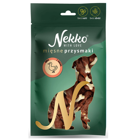 NEKKO MONO MIĘSNE PRZYSMAKI SMAKOŁYKI DLA PSA UDKA Z KACZKĄ 80g