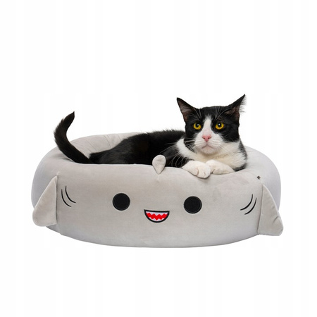 SQUISHMALLOWS SUPER MIĘKKIE LEGOWISKO DLA PSÓW I KOTÓW, REKIN GORDON S 50cm