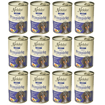 NEKKO MOKRA KARMA DLA PSA ADULT PRZEPIÓRKA GRUSZKA PIETRUSZKA 12x400g