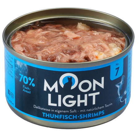 MOONLIGHT DINNER Nr7 MOKRA KARMA W PUSZCE DLA KOTA TUŃCZYK I KREWETKI 7x80g