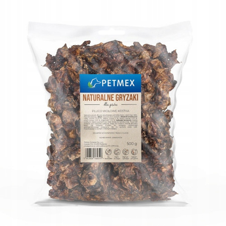 PETMEX NATURALNY PRZYSMAK GRYZAK SMAKOŁYK DLA PSA PŁUCA WOŁOWE 500g