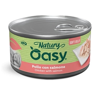 MOKRA KARMA DLA PSA OASY NATURY SOFT JELLY KURCZAK Z ŁOSOSIEM 150g