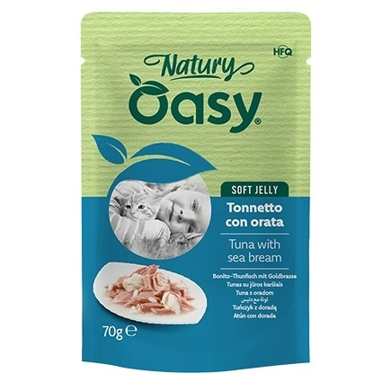 MOKRA KARMA DLA KOTA OASY NATURY SOFT JELLY MIX SMAKÓW Z TUŃCZYKIEM 7x70g