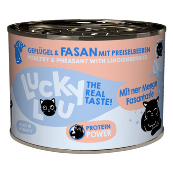 LUCKY LOU LIFESTAGE MOKRA KARMA DLA KOTA POKARM KOTÓW DRÓB BAŻANT 200g