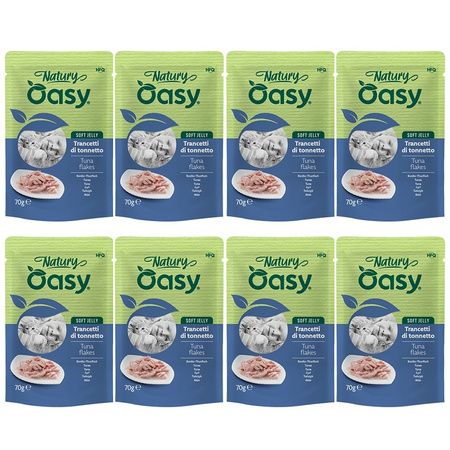MOKRA KARMA DLA KOTA OASY NATURY SOFT JELLY TUŃCZYK 8x70g