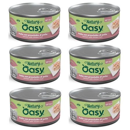  MOKRA KARMA W PUSZCE DLA PSA OASY NATURY SOFT JELLY KURCZAK Z SZYNKĄ 6x150g