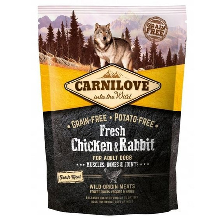 CARNILOVE DOG FRESH CHICKEN & RABBIT KARMA DLA PSA KURCZAK KRÓLIK  1,5kg