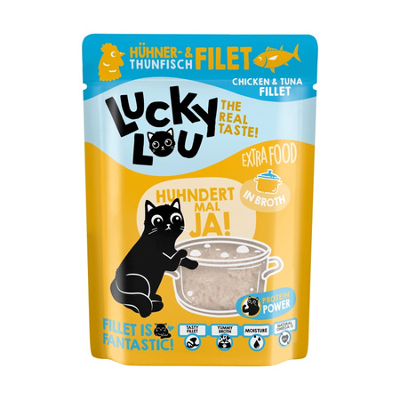 LUCKY LOU EXTRAFOOD KARMA DLA KOTA PRZYSMAK KURCZAK TUŃCZYK SOS 10x70g