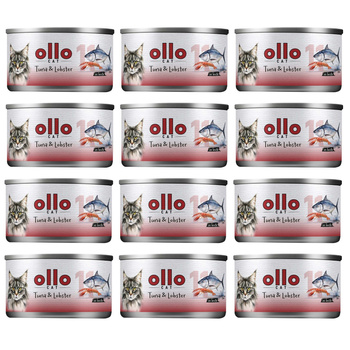 OLLO nr11 MOKRA KARMA W PUSZCE DLA KOTA KOCIĄT NATURALNA TUŃCZYK I HOMAR 12x70g