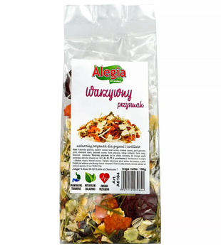ALEGIA PRZYSMAK WARZYWNY NATURALNY SMAKOŁYK CHOMIKA GRYZONI KRÓLIKA 130g