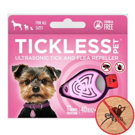 TICKLESS PET PINK ULTRADŹWIĘKOWA OCHRONA NA KLESZCZE I PCHŁY DLA PSÓW