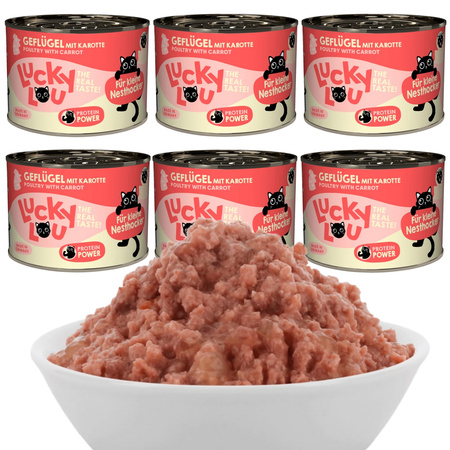 LUCKY LOU LIFESTAGE KITTEN MOKRA KARMA DLA KOCIĄT DRÓB 6x200g