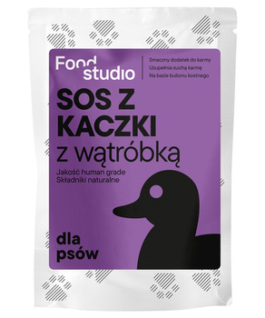 SOS I BULION KOSTNY DLA PSÓW PSA KACZKA I WĄTRÓBKA FOOD STUDIO CHEFS 100ml