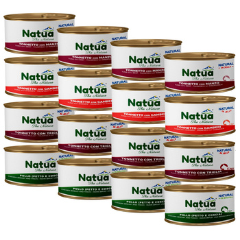 KARMA MOKRA W PUSZCE DLA KOTA NATURALNA NATUA MIX SMAKÓW 16x85g