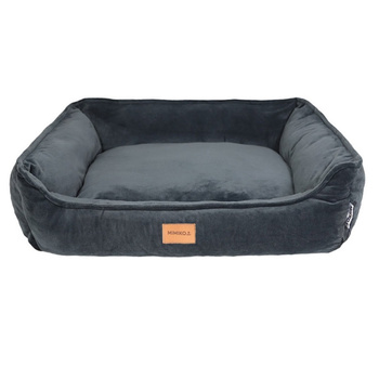 LEGOWISKO POSŁANIE KOJEC DLA MAŁEGO ŚREDNIEGO PSA KOTA MINKY L GRAFITOWY 70x60cm