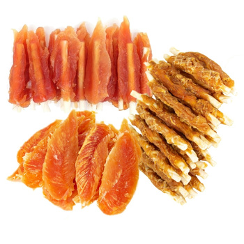 MIĘSOŁAKI MIX PRZYSMAKÓW Z KURCZAKA DLA PSA PAŁECZKI FILETY 3x500g