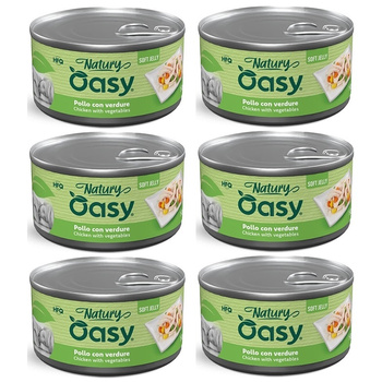 MOKRA KARMA DLA PSA OASY NATURY SOFT JELLY KURCZAK Z WARZYWAMI 6x150g