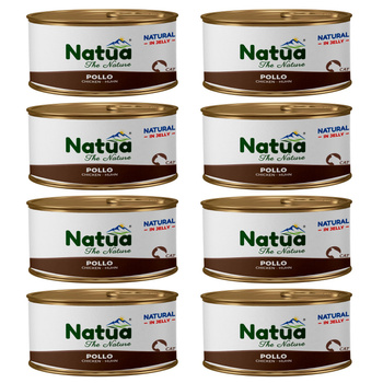 NATUA NATURAL MOKRA KARMA DLA KOTA KURCZAK W GALARETCE PUSZKA 8x85g