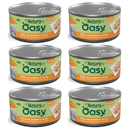 MOKRA KARMA DLA PSA OASY NATURY SOFT JELLY KURCZAK Z ZIEMNIAKAMI I MARCHEWKĄ 6x150g