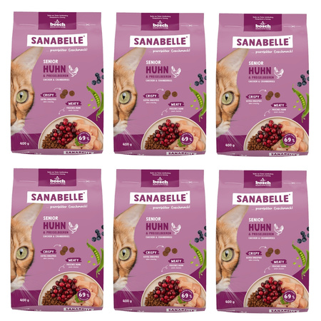  SANABELLE SENIOR HUHN KOMPLETNA SUCHA KARMA DLA KOTA KURCZAK 6x400g