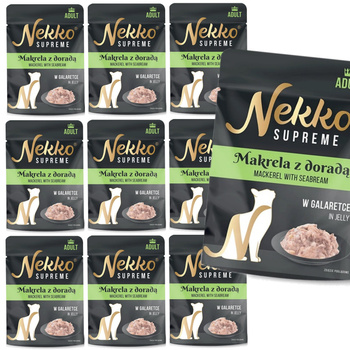 NEKKO SUPREME MOKRA KARMA DLA KOTA MAKRELA DORADA W GALARETCE 10x70g