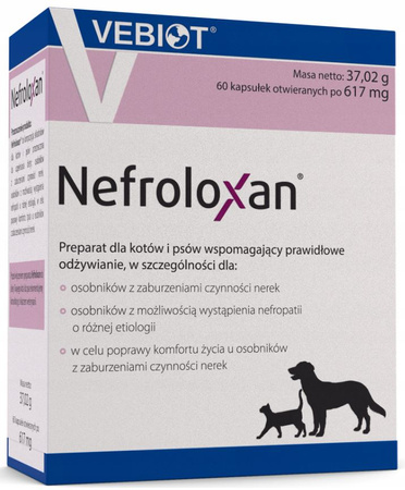 VEBIOT NEFROLOXAN PIES KOT 60 TABLETEK NA NERKI