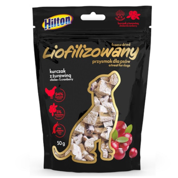 PRZYSMAKI DLA PSA NATURALNE LIOFILIZOWANE KURCZAK I ŻURAWINA HILTON 50g