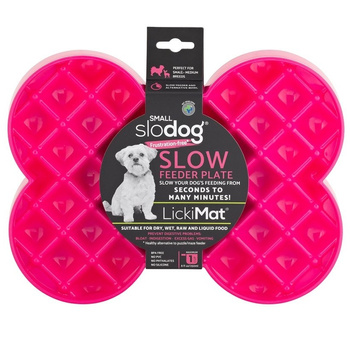 MISKA SPOWALNIAJĄCA JEDZENIE TACKA DO LIZANIA DLA MAŁEGO PSA LICKIMAT SLODOG RÓŻOWA 25x19cm