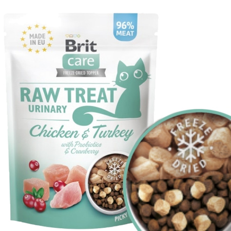 BRIT RAW TREAT URINARY PRZYSMAK KARMA DLA KOTA POSYPKA TOPPER 3x40g