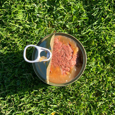 OLLO MOKRA KARMA DLA PSA PURE BEEF & GREEN TRIPE WOŁOWINA I ŻWACZE 400g