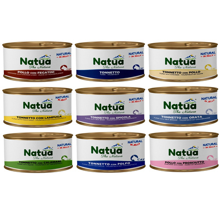 KARMA MOKRA W PUSZCE DLA KOTA NATURALNA NATUA MIX SMAKÓW W GALARETCE 9x85g