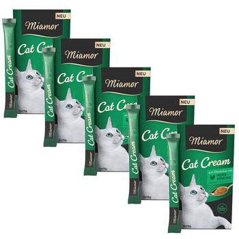 MIAMOR CAT CREAM PASTA PRZYSMAK DLA KOTA KURCZAK Z WARZYWAMI 25x15g