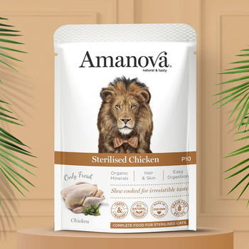AMANOVA P10 MOKRA KARMA DLA KOTA STERYLIZOWANEGO KURCZAK 85g