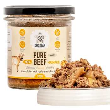 DOGSTAR MOKRA KARMA DLA PSA PURE BEEF PEŁNOPORCJOWA WOŁOWINA 300g