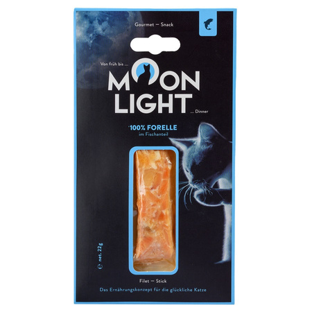MOONLIGHT FILET PRZYSMAK SMAKOŁYK DLA KOTA MIĘKKI FILET Z PSTRĄGA 22g