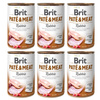 BRIT PATE & MEAT DOG ADULT RABBIT MOKRA KARMA DLA PSA KURCZAK KRÓLIK 6x400g