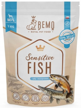 BEMO SENSITIVE FISH KARMA DLA PSA ŚREDNIE I DUŻE RASY RYBA 1kg