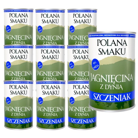 POLANA SMAKU KARMA DLA SZCZENIĄT MOKRA JAGNIĘCINA Z DYNIĄ 10x400g