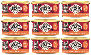 MOKRA KARMA DLA KOTA VOSKES TUNA WITH SHRIMP TUŃCZYK KREWETKI 9x85g