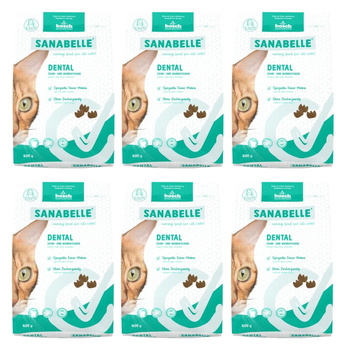 SANABELLE DENTAL KOMPLETNA SUCHA KARMA DLA KOTA NA ZĘBY 6x400g