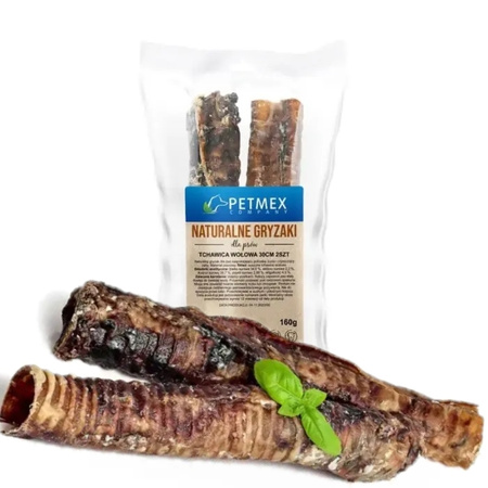 PETMEX TCHAWICA WOŁOWA NATURALNY SUSZONY GRYZAK PRZYSMAK DLA PSA 30cm 2szt