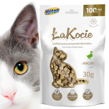 HILTON ŁAKOCIE LIOFILIZOWANY PRZYSMAK DLA KOTA SMAKOŁYKI KOTÓW KACZKA 30g